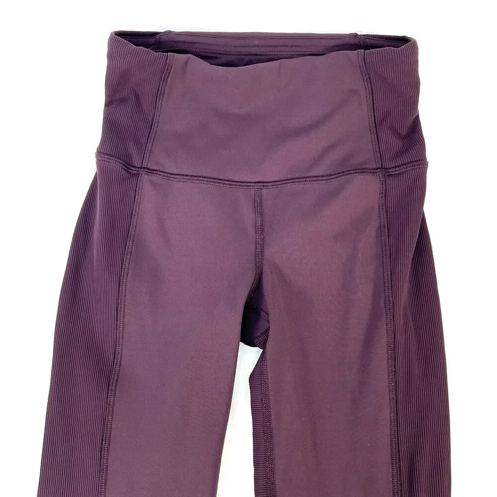 Lululemon On Your Mark Crop Size 2 (23” Inseam) Black Cherry (Burgundy) W6AJFS